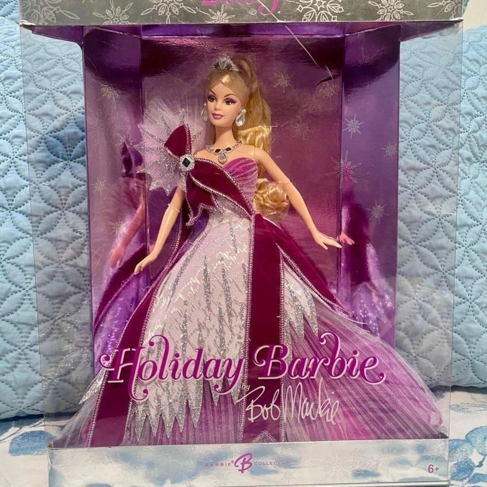 2005 Holiday Barbie by Bob Mackie Collector Edition G8053 Purple‎ Gown NIB